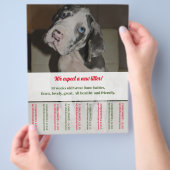 Tear Off Flyer Puppy verkopen rood groen (Hand)