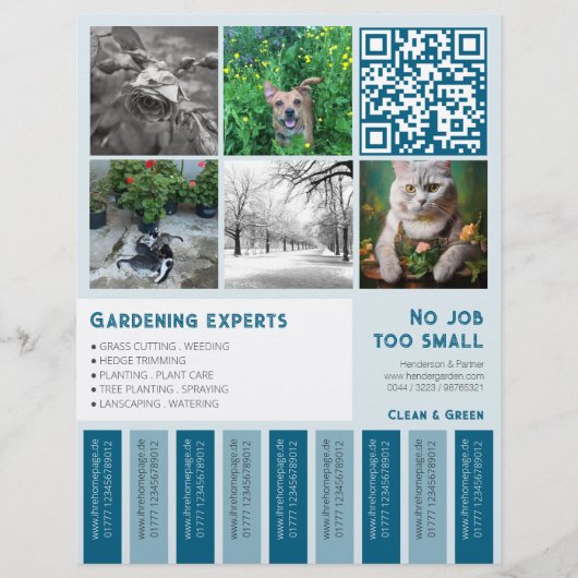 Tear Off Flyer vierkante afbeeldingen Tuinieren (Voorkant)