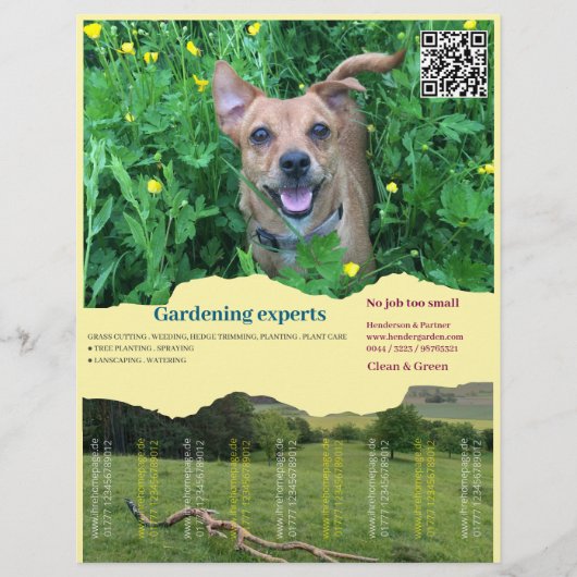 Tear Off Flyer vierkante afbeeldingen Tuinieren (Voorkant)