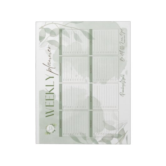 Tear Off Notitieblok Weekplanner (Linkerzijde)