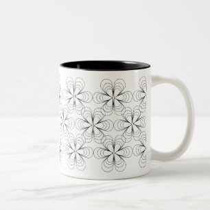 Teardrop Blossom Mok in Black Stroke