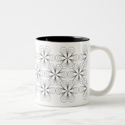 Teardrop Blossom Mok in Black Stroke (Rechts)