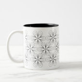 Teardrop Blossom Mok in Black Stroke (Links)