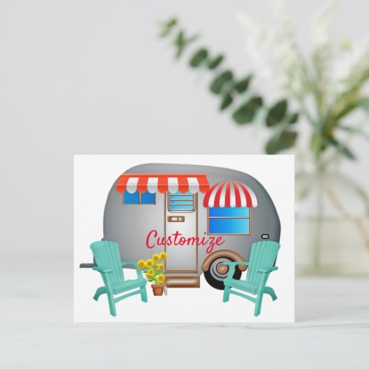 Teardrop Caravan Camper Thunder_Cove Briefkaart (Staand voorkant)