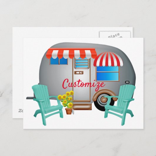 Teardrop Caravan Camper Thunder_Cove Briefkaart (Voorkant / Achterkant)