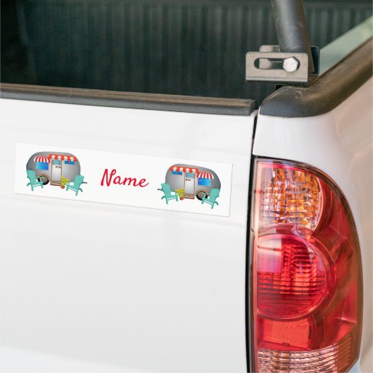 Teardrop Caravan Camper Thunder_Cove Bumpersticker (Op Truck)