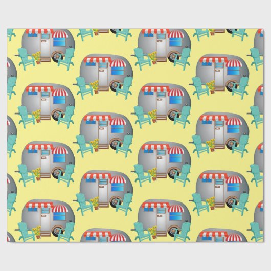 Teardrop Caravan Camper Thunder_Cove Cadeaupapier (Vlak)