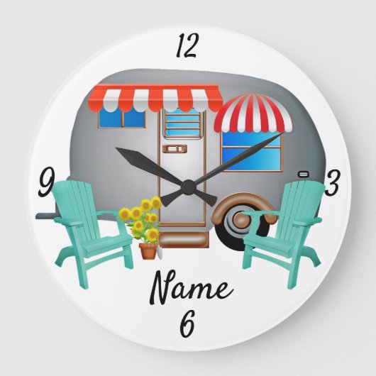 Teardrop Caravan Camper Thunder_Cove Grote Klok (Voorkant)