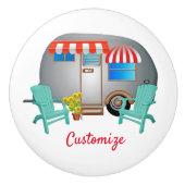 Teardrop Caravan Camper Thunder_Cove  Keramische Knop (Voorkant)