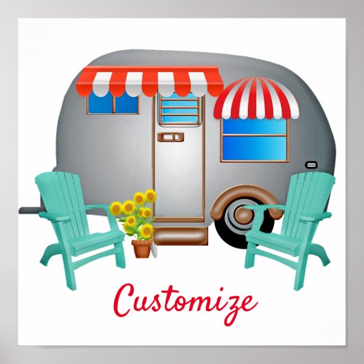 Teardrop Caravan Camper Thunder_Cove Poster (Voorkant)