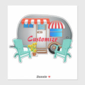 Teardrop Caravan Camper Thunder_Cove Sticker (Vel)