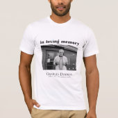 Teardrop Cloud Funeral Photo Memorial T-shirt (Voorkant)