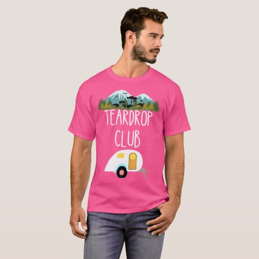 Teardrop Club RV Trailer Reizen Tiny House Caravan T-shirt (Voorkant volledig)