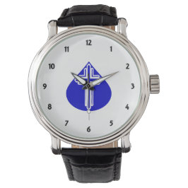 Teardrop Cross op blauw Horloge