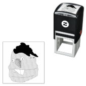 Teardrop nose goofy puppet zelfinktende stempel (In situ)