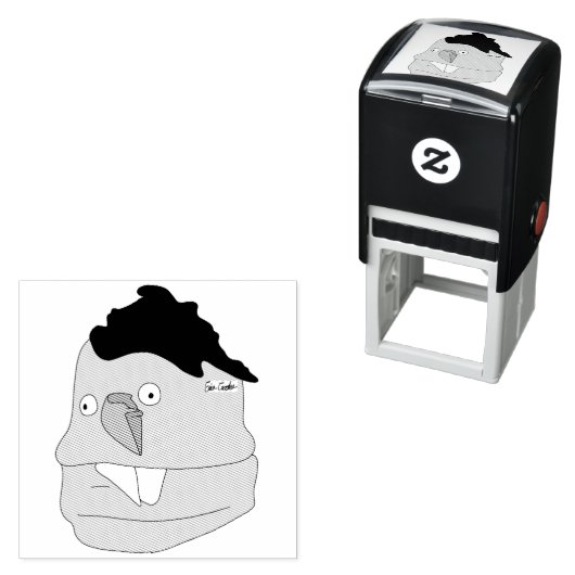 Teardrop nose goofy puppet  zelfinktende stempel (In situ)