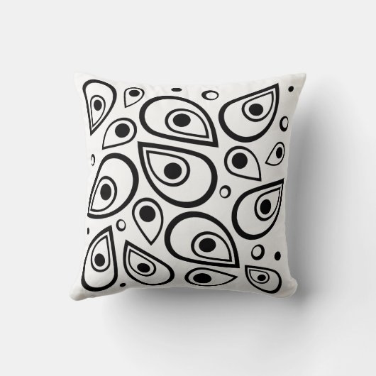 Teardrop Pattern Cushion – Zachte stijl met een Fl Kussen (Achterkant)