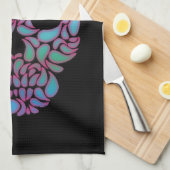 Teardrop Snoep schedel in blauw, groen en roze Theedoek (Quarter Fold)