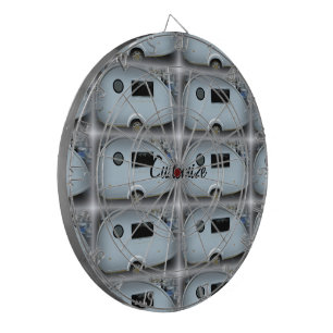 Teardrop zigeunerige caravan vrolijke glaming op c dartbord