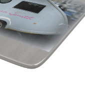 Teardrop-zigeunerkaravaan met vrolijke glamping snijplank (Hoek)