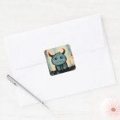 Teardrops en Horns Vierkante Sticker (Envelop)