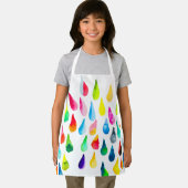 Teardruppels waterverf kleurige whimsical schort (Insitu)