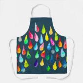 Teardruppels waterverf kleurige whimsical schort (Voorkant)