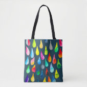 Teardruppels waterverf kleurige whimsical tote bag (Voorkant)
