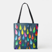 Teardruppels waterverf kleurige whimsical tote bag (Achterkant)