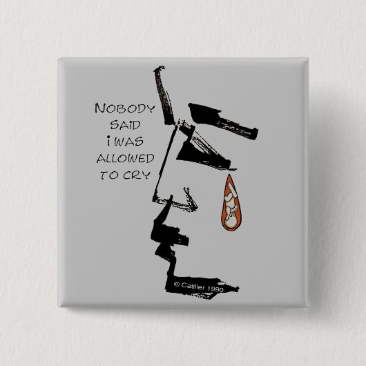 Teardruppelverlies van Baby-pin Vierkante Button 5,1 Cm (Voorkant)