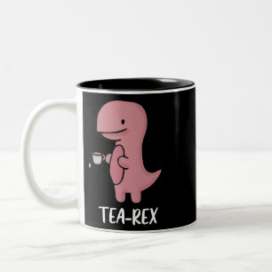 TeaRex Leuke TRex Dinosaurus Kawaii Grappige Dino Tweekleurige Koffiemok