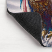 Tearful Bald Eagle met Amerikaanse vlag Muismat (Hoek)