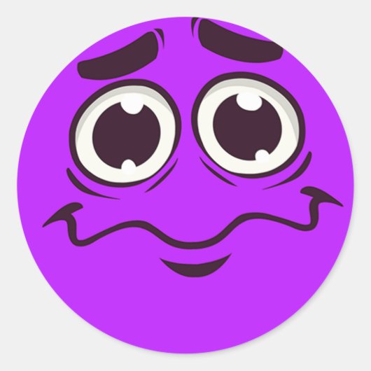 Tearful Emoji Ronde Sticker (Voorkant)