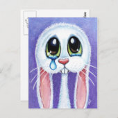 Tearful Sad Bunny Rabbit Briefkaart (Voorkant / Achterkant)