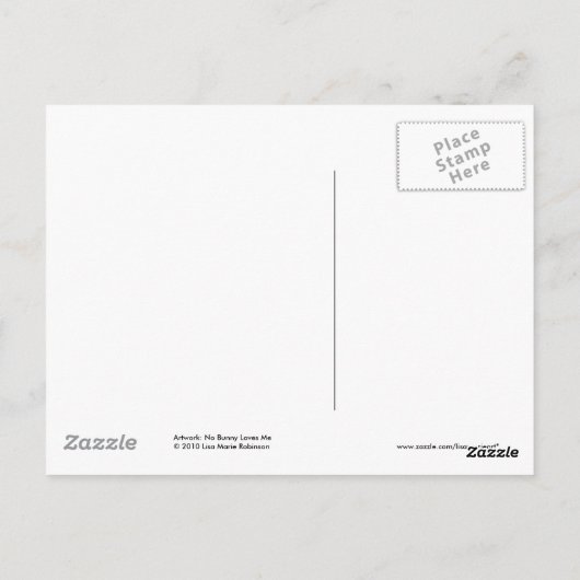 Tearful Sad Bunny Rabbit Briefkaart (Achterkant)