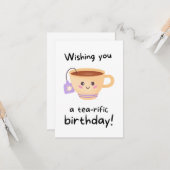 Tearific Pun Funny Birthday Kaart (Voorkant / Achterkant in situ)