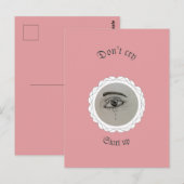 Tearing eye Throw Pillow Briefkaart (Voorkant / Achterkant)