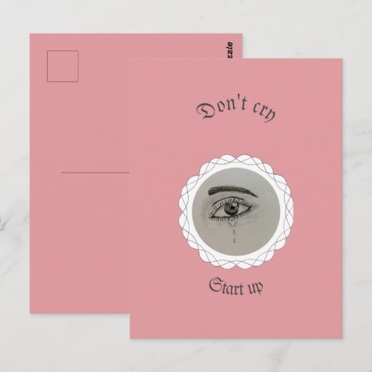 Tearing eye Throw Pillow Briefkaart (Voorkant / Achterkant)