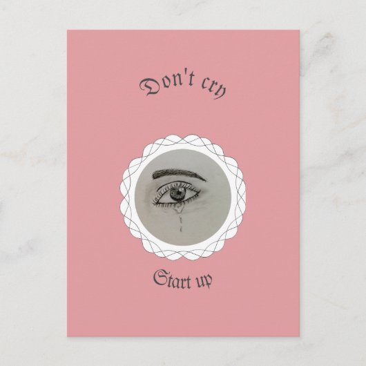 Tearing eye Throw Pillow Feestdagenkaart (Voorkant)