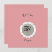 Tearing eye Throw Pillow Feestdagenkaart (Voorkant / Achterkant)