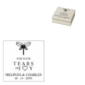 Tears of Joy for Wedding with Burgundy Dragonfly Rubberstempel (Gestempeld)