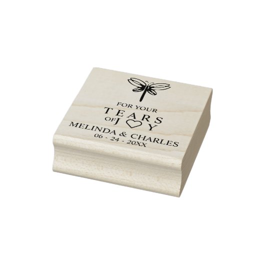 Tears of Joy for Wedding with Burgundy Dragonfly Rubberstempel (Stempel)