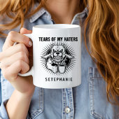 Tears Of My Haters Mug, Funny Bulldog Mug, Haters  Grote Koffiekop