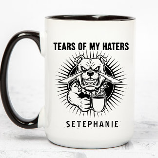 Tears Of My Haters Mug, Funny Bulldog Mug, Haters  Mok