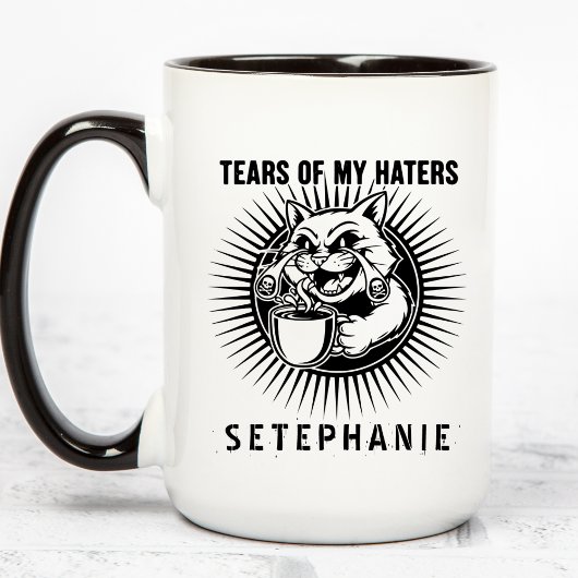 Tears Of My Haters Mug, Funny Cats Mug, Haters Mok