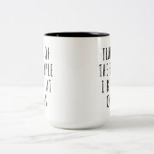 Tears of the People I Beat at Chess Humor Tweekleurige Koffiemok (Center)