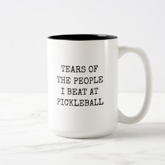 Tears Of The People I Beat At Pickleball Funny Tweekleurige Koffiemok