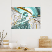 Teary Dreams Abstract Poster (Keuken)