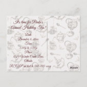 "Teas" de seizoensuitnodiging Briefkaart (Achterkant)