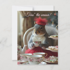 "Teas" de seizoensuitnodiging Briefkaart